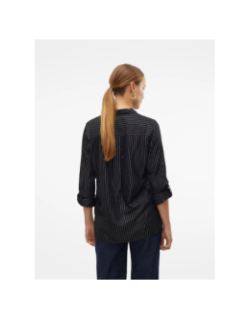 Chemise rayée pailletée bumpy noir femme - Vero Moda