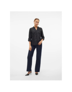 Chemise rayée pailletée bumpy noir femme - Vero Moda