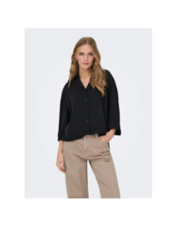 Chemise loose fit à manches 3/4 jdynana noir femme - JDY