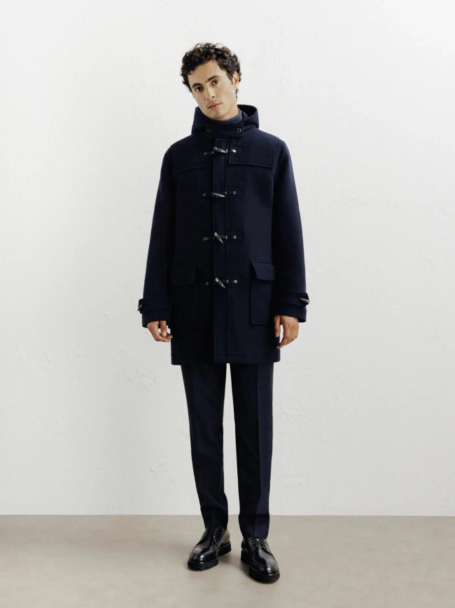 Manteau duffle-coat bleu marine homme - Izac