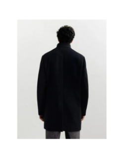 Manteau de ville en laine izuno noir homme - Izac