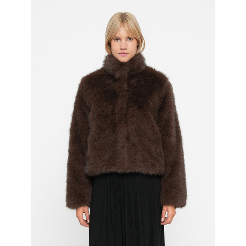 Veste fausse fourrure monroe marron femme - Vero Moda