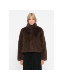 Veste fausse fourrure monroe marron femme - Vero Moda