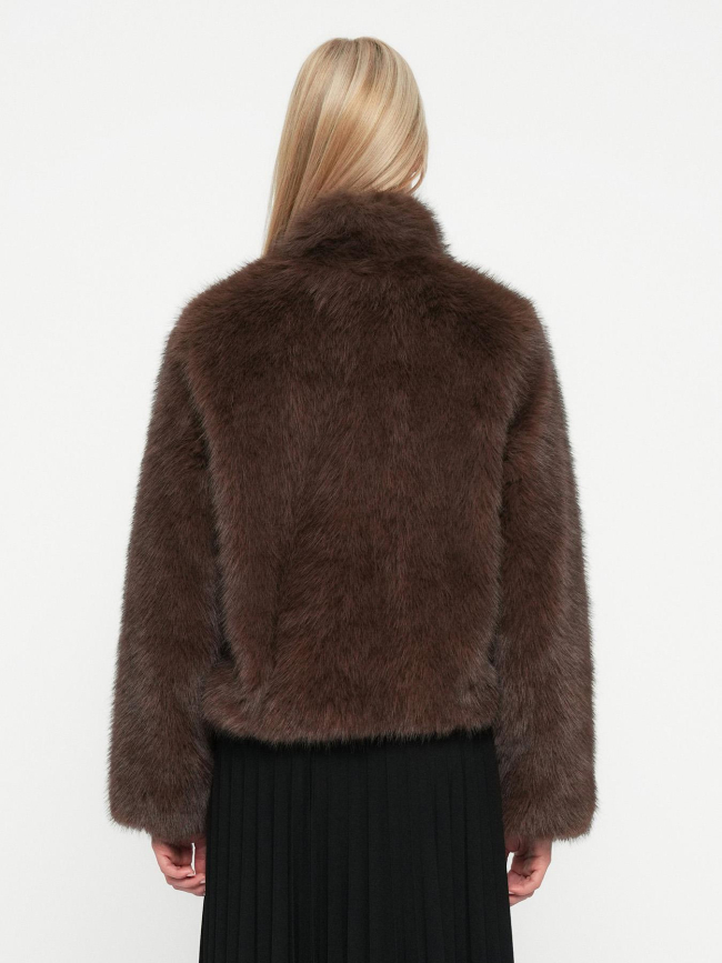 Veste fausse fourrure monroe marron femme - Vero Moda