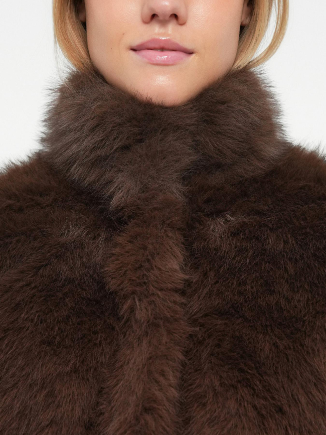 Veste fausse fourrure monroe marron femme - Vero Moda