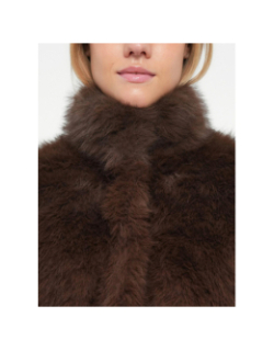 Veste fausse fourrure monroe marron femme - Vero Moda