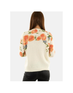 Pull à fleurs imprimé écru femme - Salsa