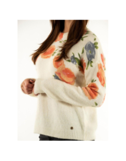 Pull à fleurs imprimé écru femme - Salsa