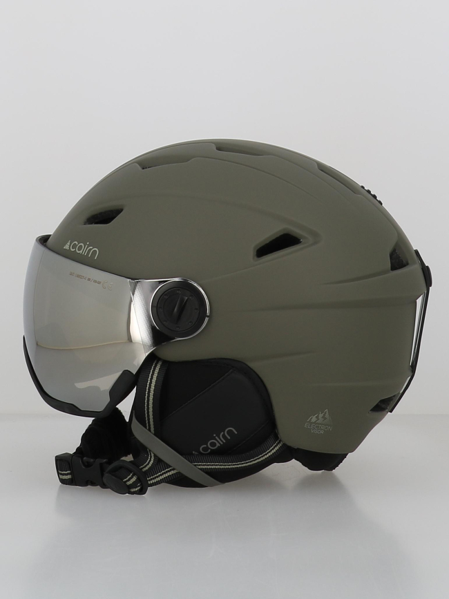 Casque de ski avec masque electron visor kaki femme - Cairn