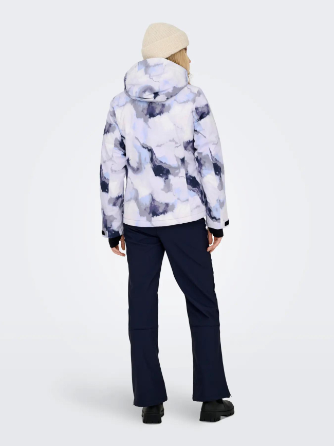 Veste de ski slope violet blanc femme - Only Play