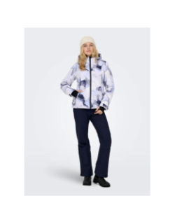 Veste de ski slope violet blanc femme - Only Play