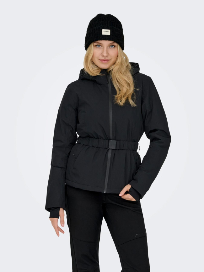 Veste de ski à ceinture slope noir femme - Only Play