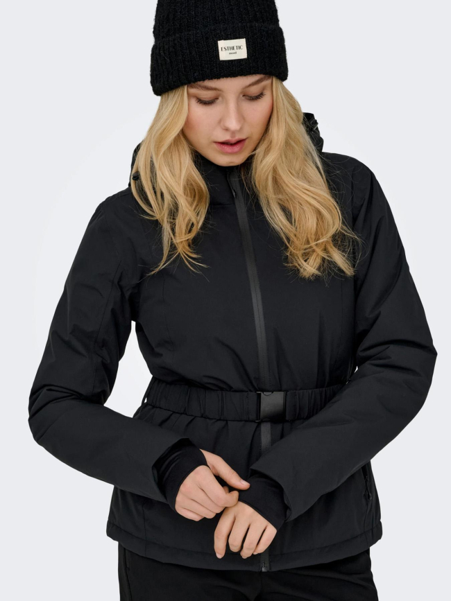 Veste de ski à ceinture slope noir femme - Only Play