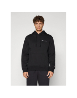 Sweat à capuche petit logo noir homme - Champion