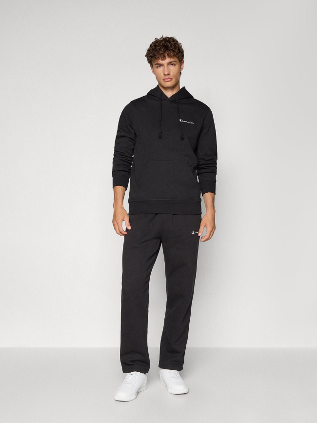 Sweat à capuche petit logo noir homme - Champion
