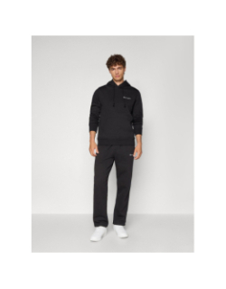 Sweat à capuche petit logo noir homme - Champion