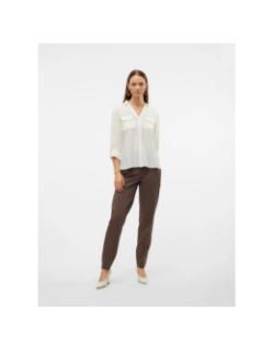 Chemise rayée pailletée bumpy blanc doré femme - Vero Moda