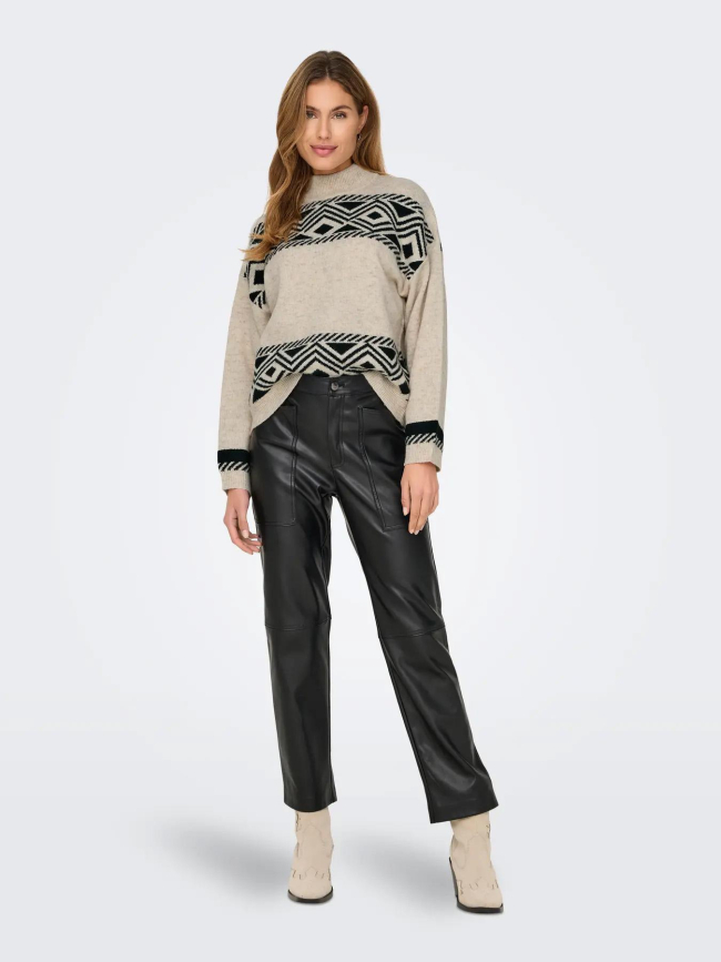 Pull en maille onlvictoria beige femme - Only