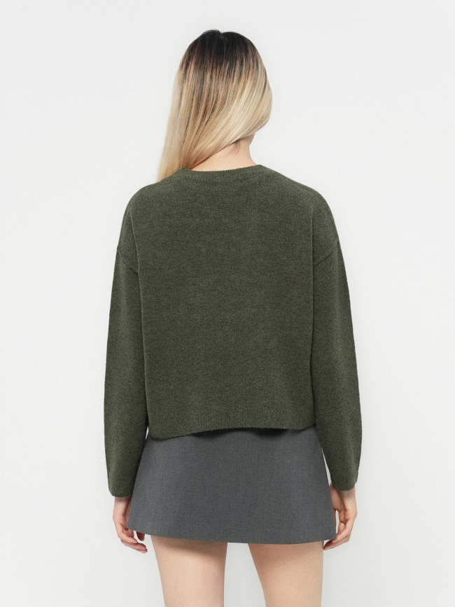 Pull en maille à col rond chiné vmbesti kaki femme - Vero Moda