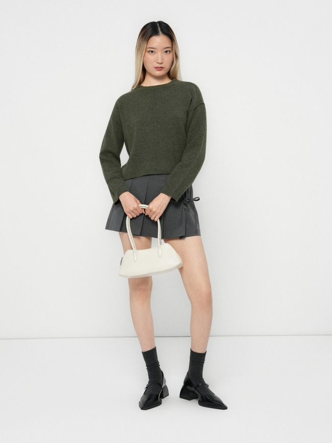 Pull en maille à col rond chiné vmbesti kaki femme - Vero Moda
