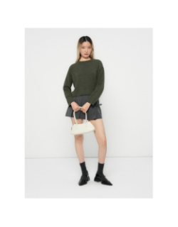 Pull en maille à col rond chiné vmbesti kaki femme - Vero Moda