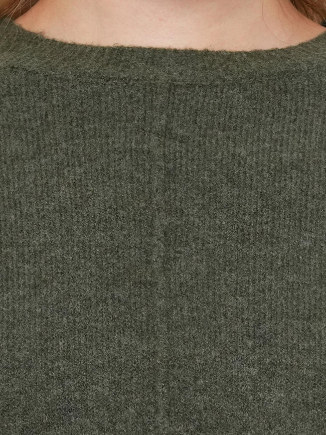 Pull en maille à col rond chiné vmbesti kaki femme - Vero Moda