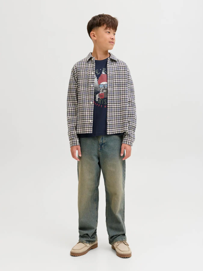 T-shirt à manches courtes jjnoel bleu nuit garçon - Jack & Jones