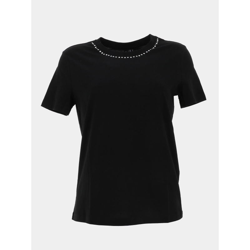 T-shirt uni liana strass noir femme - Vero Moda