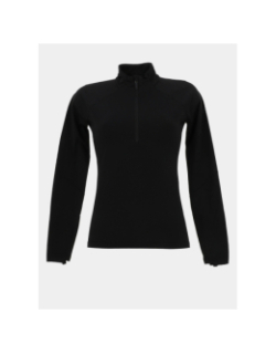 Haut de running à col zippé maalo noir femme - Rukka