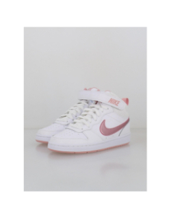 Baskets court borough mid 2 blanc et rose ado - Nike