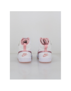 Baskets court borough mid 2 blanc et rose ado - Nike