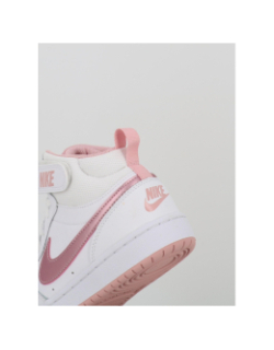 Baskets court borough mid 2 blanc et rose ado - Nike