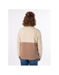 Veste polaire seconde couche sherpa beige marron femme - Aulp