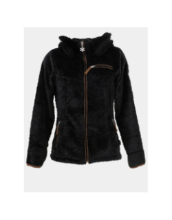 Veste polaire à capuche innsbruck noir femme - Angèle Sportswear