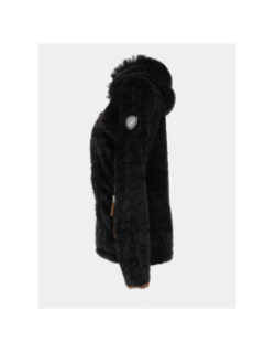 Veste polaire à capuche innsbruck noir femme - Angèle Sportswear