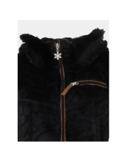 Veste polaire à capuche innsbruck noir femme - Angèle Sportswear