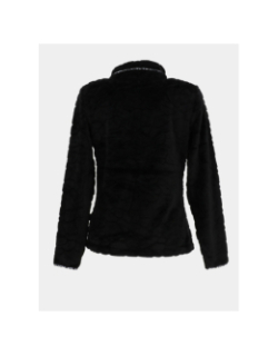 Veste polaire à motif léopard Mireille noir femme - Angèle Sportswear