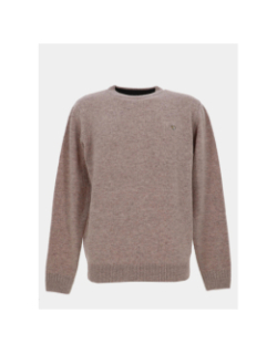 Pull en laine federon beige homme - Benson & Cherry