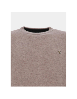 Pull en laine federon beige homme - Benson & Cherry