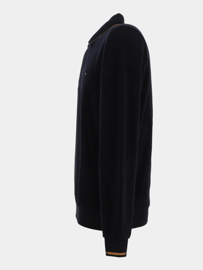 Pull à col polo magic bleu nuit homme - Benson & Cherry