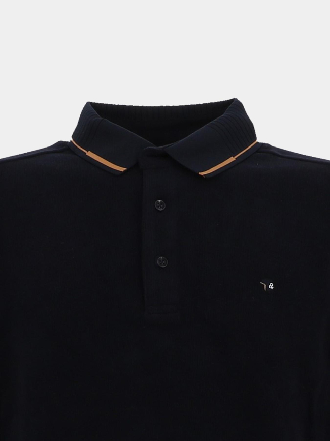 Pull à col polo magic bleu nuit homme - Benson & Cherry