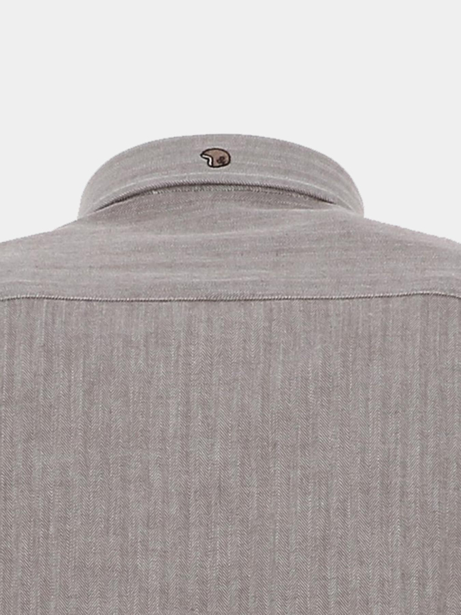 Chemise chevrons lamia marron homme - Benson & Cherry