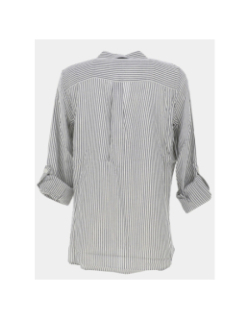 Chemise rayée pailletée bumpy blanc bleu femme - Vero Moda