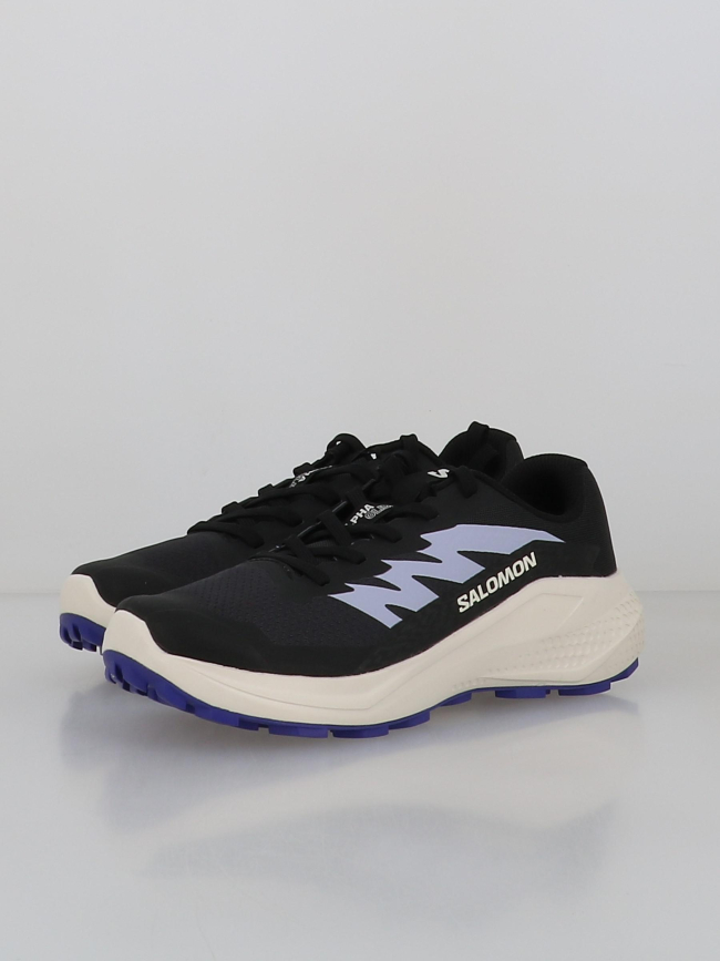 Chaussures de trail alphaglide noir et violet femme - Salomon