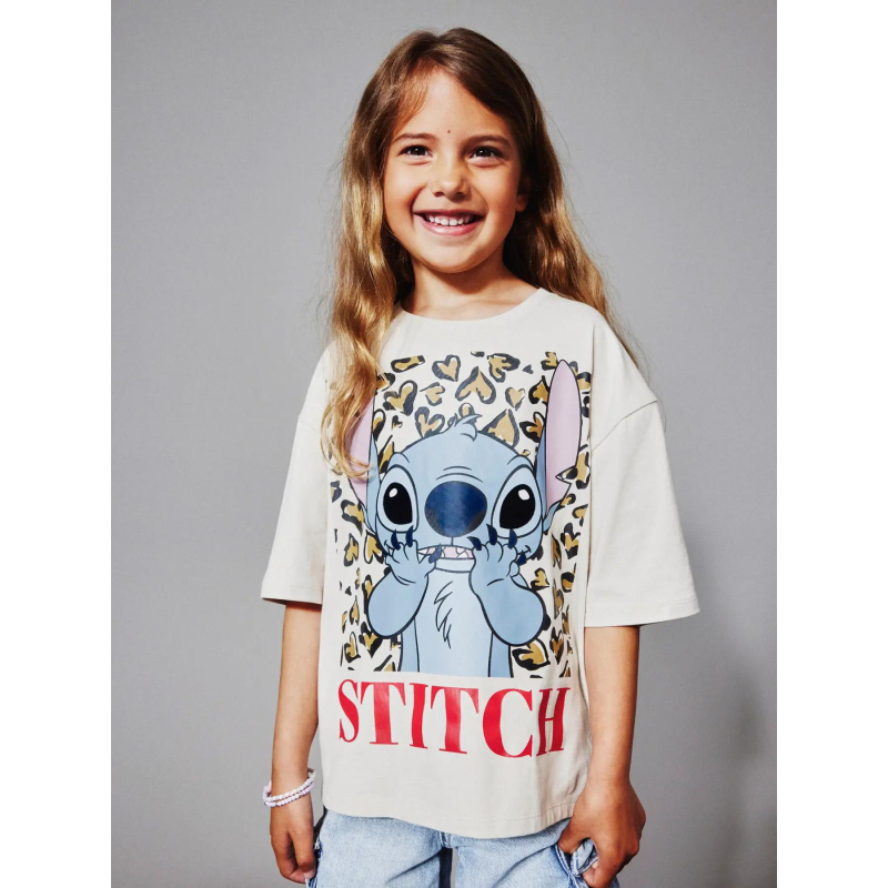 T-shirt à manches courtes nkfjixi stitch kaki fille - Name It