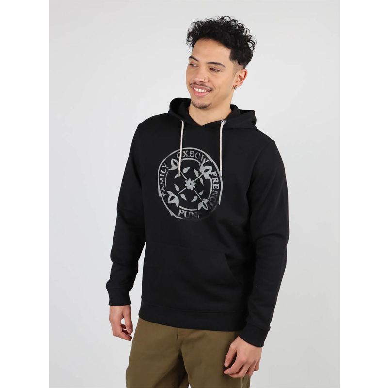 Sweat à capuche graphique avior noir homme - Oxbow