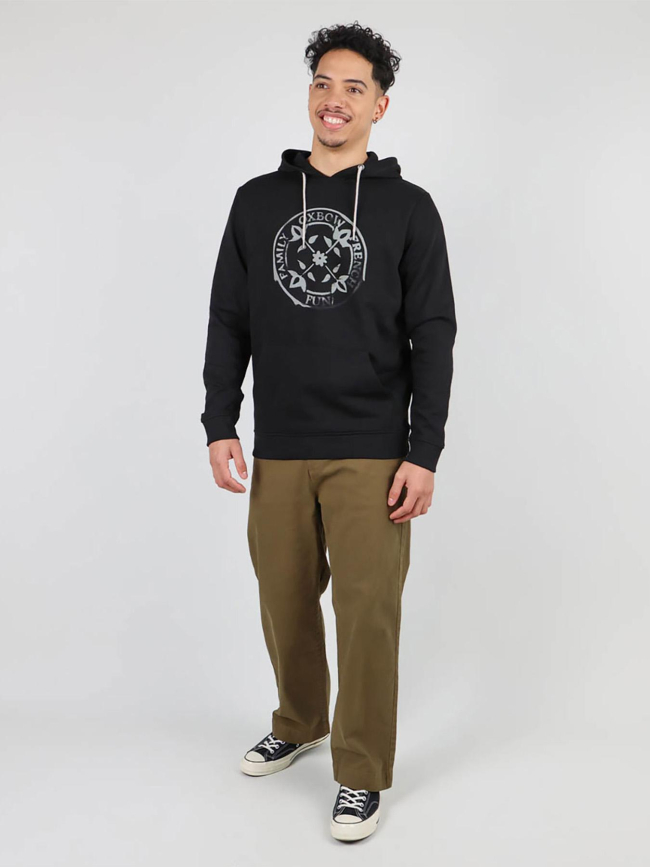 Sweat à capuche graphique avior noir homme - Oxbow