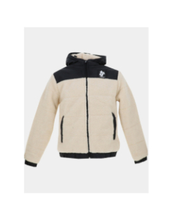 Veste bi-matière sherpa neo team blanc et noir homme - Polo Team