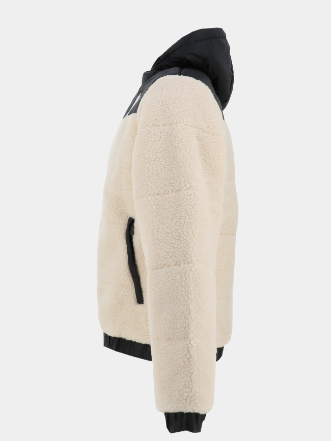 Veste bi-matière sherpa neo team blanc et noir homme - Polo Team