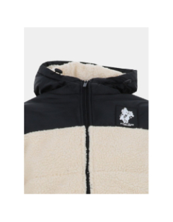 Veste bi-matière sherpa neo team blanc et noir homme - Polo Team